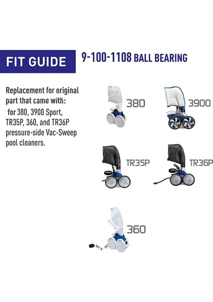 8pcs Havuz Tedarik Kasabası Tekerlek Top Yatak Polaris Vac-Sweep 360 380 Havuz Temizleyici Tekerlek Plastik Top Yatak Parçaları (Yurt Dışından) fiyatları