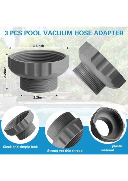 3 Pcs 11239 Intex Için Hortum Adaptörü, Havuz Vakum Hortum Adaptörü Havuz Skimmer Hortum Adaptörü Havuz Parçaları Çalışıyor (Yurt Dışından) fiyatları
