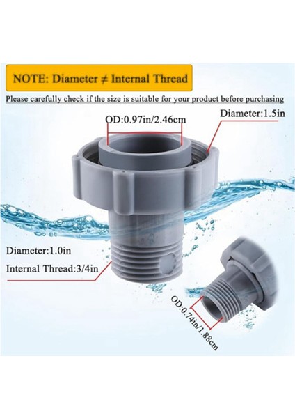 Havuz Tahliye Bağlantı Bağlantıları Bestway Coleman Için Uyumlar Havuz Tahliye Hortum Konnektörü P6D1420 1.5 Inç Havuz Borusu (Yurt Dışından) modelleri