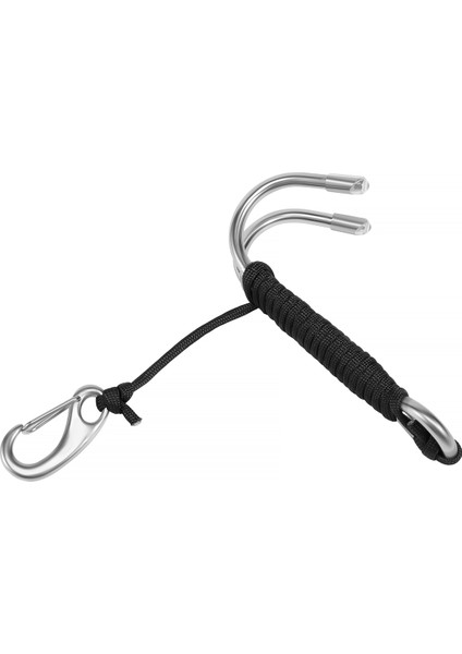 Dalış Tüp Dalış Tutun Dalış Tutun Çift Çift Paslanmaz Çelik Resif Drift Hook Hat ve Klips Kancası Sualtı Dalış Için Kanca, Siyah (Yurt Dışından)