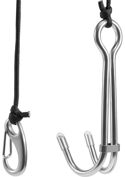 Dalış Tüp Dalış Tutun Dalış Tutun Çift Çift Paslanmaz Çelik Resif Drift Hook Hat ve Klips Kancası Sualtı Dalış Için Kanca, Siyah (Yurt Dışından) modelleri