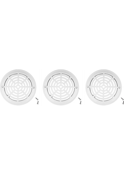 3x 8 Inç Havuz Ana Tahliye Kapağı Üst Izgara Alt Montaj Plakaları Beyaz Yedek Havuz Tahliye Kapağı Havuz Çıkış Kapağı (Yurt Dışından)