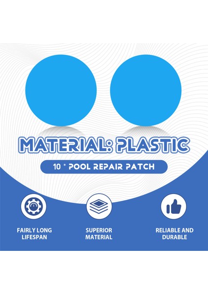Yüzme Havuzları Için Kendi Yapışkanlı Onarım Yamaları, 10 Pvc Havuz Onarım Kiti Paketi, Kendinden Yapışkan Sualtı Onarım Havuzu (Yurt Dışından) fırsatları