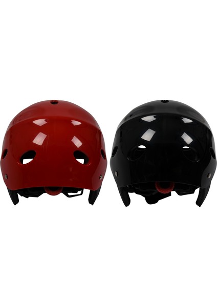 2pcs Güvenlik Koruyucusu Kask 11 Su Sporları Için Solunum Delikleri Kano Kano Sörf Paddleboard - Siyah ve Kırmızı (Yurt Dışından)