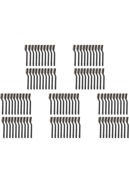 Kaynak Cürufu, Leke ve Pas (Gümüş) Temizlemek Için 100 Adet Mini Tutamak Paslanmaz Çelik Tel Kıllar Fırça Seti (Yurt Dışından)