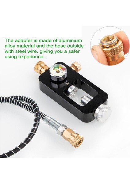 2x Scuba Dalış Tankları Doldurma Adaptörü Set Oksijen Silindir Adaptörü Dış Hava Dalış Aksesuarı Basınç Ölçer Hortumu (Yurt Dışından) modelleri