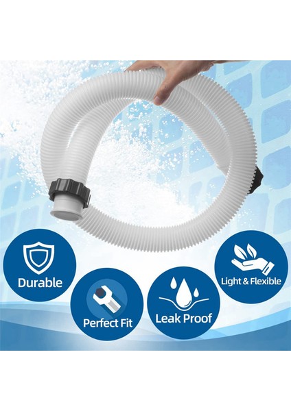 2pcs 1.5 Inç Çap 29060E Havuz Pompası Yedek Hortum Intex Filtre Pompaları Kum Pompası ve Tuzlu Su Sistemleri 59 Inç Uzunluğunda (Yurt Dışından) modelleri