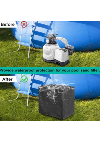 Yüzme Havuzu Pompası Kapak Su Geçirmez Oxford Bez Kapağı Yüzme Havuzu Aksesuarları Küçük (Yurt Dışından) indirimleri