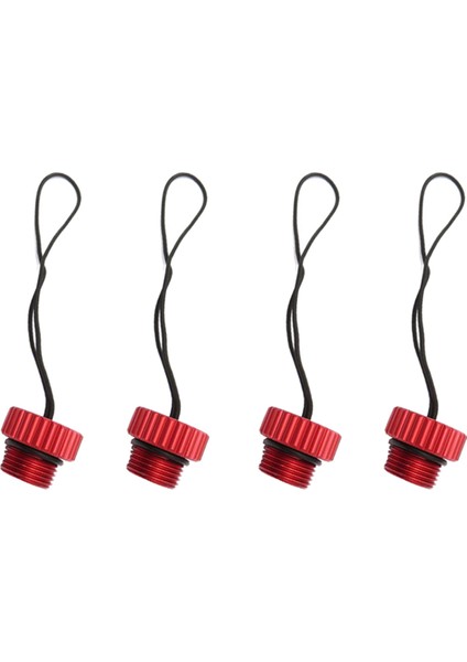 4x Scuba Dalış Din Tank Valfi Dişli Kapak 5/8-14NPS Toz Kapağı Toz Tapa Koruyucu Tank Regülatör Koruma Kapağı Kırmızı (Yurt Dışından)
