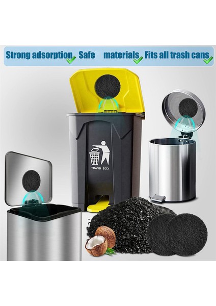 24PACK Çöp, Çöp Kutuları Için Aktif Kömür Saflaştırma Deodorizörü, Kompost Kovaları Round Emici Filtreler (Yurt Dışından) indirimleri