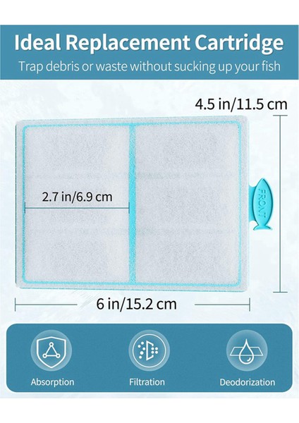 12 Sayı Pf-L Filtre Kartuşları Üst Fin Silenstream PF20 PF30 PF40 ve PF75 Güç Filtreleri Balık Deposu (Yurt Dışından) modelleri