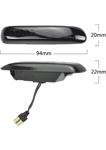 2x Araba Füme LED Dinamik Yan Işaretleyici Işık Dönüş Sinyali Yanıp Söner Bmw 3 Serisi E46 COUPE1997-2001 (Yurt Dışından) fiyatları