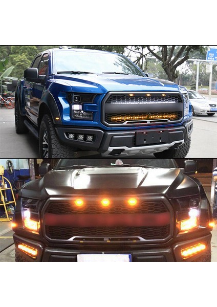 Ford F-150 Raptor Için 12X Füme Lens Amber LED Ön Izgaralar Koşu Lambaları (Yurt Dışından) fiyatları