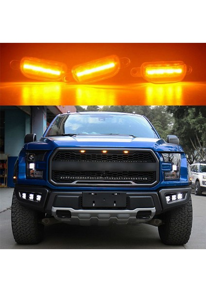 Ford F-150 Raptor Için 12X Füme Lens Amber LED Ön Izgaralar Koşu Lambaları (Yurt Dışından) modelleri