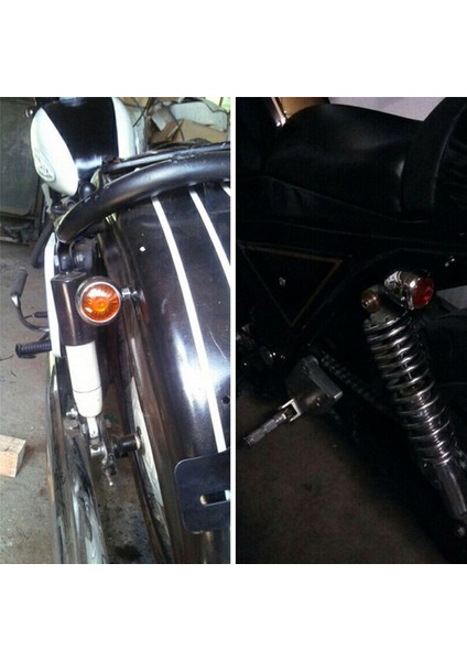 8pc Chrome Motosiklet Turn Sinyal Işığı LED Motor Lamba Ampul Harley Cafe Racer (Yurt Dışından) indirimleri