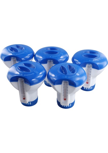 5pcs Yüzme Havuzu Yüzen Klor Tablet Dağıtıcı Termometre Otomatik Hapları Kutusu Spa Havuz Aksesuarları (Yurt Dışından)