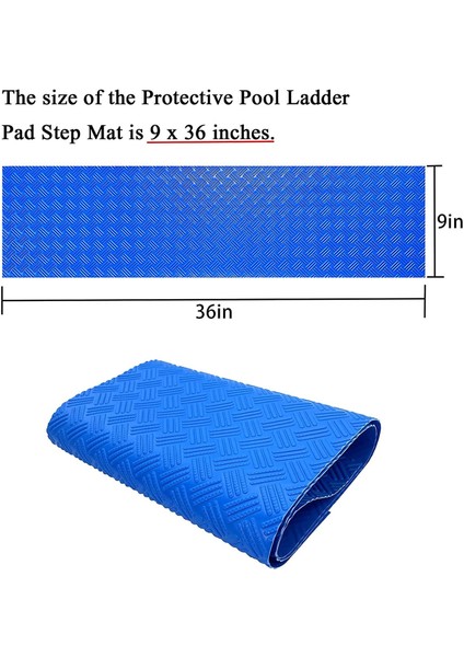 Yüzme Havuzu Merdiveni Mat Veya Kalın Havuz Adım Padü Koruyucu Havuz Merdiveni Pedi Mat Kaymaz Doku ile Kaydırma (Yurt Dışından) fırsatları