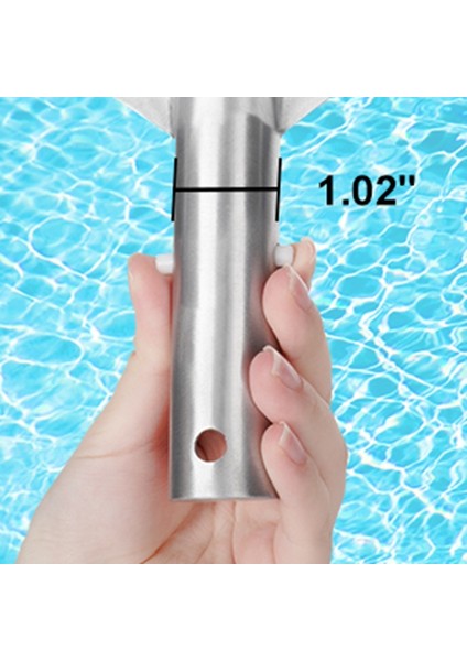 Yüzme Havuzu Fırça Kafası, 18 Inç Cilalı Alüminyum Fırça Kafası, Duvarları ve Fayansları Temizleme (Direkler Dahil Değil) (Yurt Dışından) fırsatları