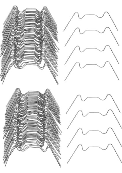 Sera Cam Klipsleri, Paslanmaz Çelik W Tipi Klipsler Yaprak Yay Klipsleri 200PCS (Yurt Dışından)