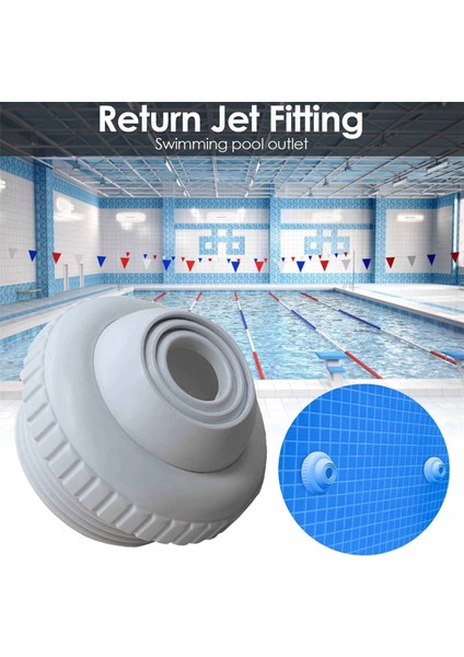 3x Yüzme Havuzu Geri Dönüş Jet Takma Masaj Memesi Giriş Bahyesi Küvet Nozul Ayarlanabilir Jet Göz Topu Havuzu Aracı (Yurt Dışından) fiyatları