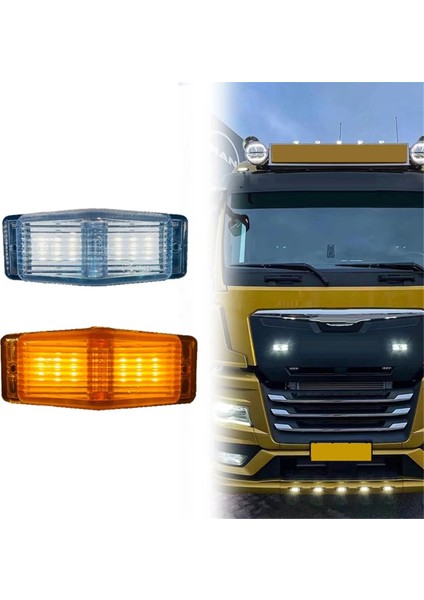 Scania Volvo Adam Benz Kamyon Kamyonu Ön Çift Burner Gösterge Işıkları Için Ön Izgara Işık LED Marker Lambası (Yurt Dışından) modelleri