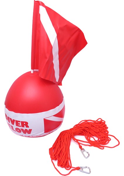 Dalış Şişme Sinyal Yüzer Şnorkel Tüplü Dalış Dalış Yüzey Işareti Şişme Dalış Bayrağı Işaret Sinyal Şamandıra (Yurt Dışından)