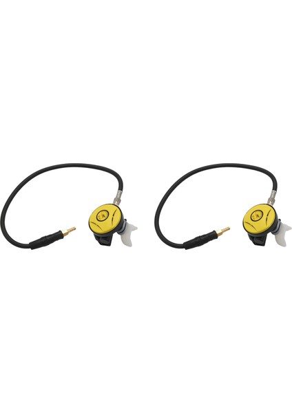 2x Tüplü Dalış Şnorkel Tüpü Şnorkel Ekipman Basınç Dalışçısı Dalış Regülatörü Erwater Sekonder Tüp Nefes (Yurt Dışından)