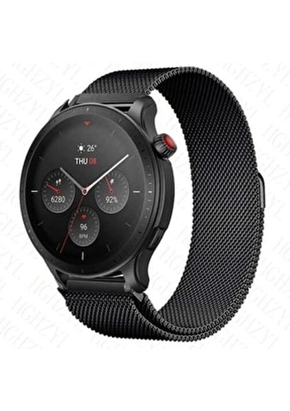 CoverCenter Samsung Galaxy Watch 4/5/5pro 40/42/44/46MM Uyumlu Metal Hasır Mıknatıslı Örgü 20MM Saat Kordonu