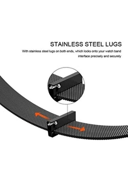 CoverCenter Samsung Galaxy Watch 4/5/5pro 40/42/44/46MM Uyumlu Metal Hasır Mıknatıslı Örgü 20MM Saat Kordonu indirimleri