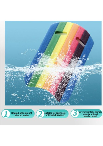 2x Çocuk Yetişkinler Gökkuşağı Yüzme Kickboar Foam Float Kick Board Havuzu Eğitim Yardımı Şamandıra El Köpük Tahta Aracı (Yurt Dışından) fırsatları