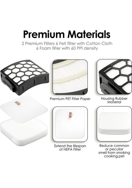 Hepa Filtreleri Köpük Filtreleri Köpekbalığı LA502, LA322, LA702, LA502, LA301, Dik Vakum Değiştirme Filtresi (Yurt Dışından) modelleri