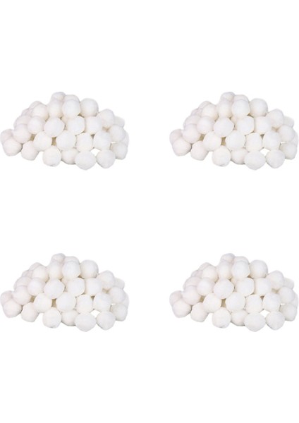 4x Yüzme Havuzları Filtre Topları Taşınabilir Islak Kuru Pamuklu Koşu Temiz Balık Tank Filtresi Malzeme Su Saflaştırma Elyaf 200G (Yurt Dışından)