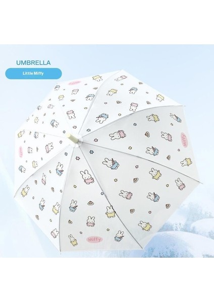 Karikatür Çocuk Buzlu Uzun Saplı Öğrenci Okul Şemsiyesi (Yurt Dışından)
