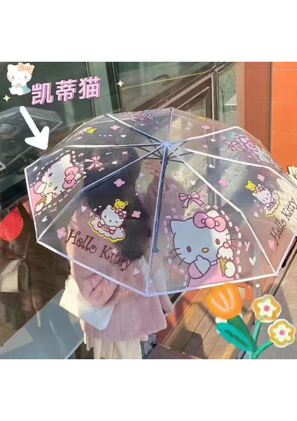 Şeffaf Uzun Saplı Çocuk Şemsiyesi (Yurt Dışından)