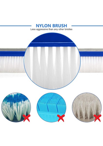 6x Havuz Fırçası, Yüzme Havuzu Duvarı ve Fayans Fırçası 18 Inç Yüzme Havuzu Temizleme Kutup Fırçası Baş Yedek Fırça, Mavi (Yurt Dışından) fiyatları