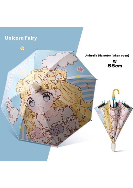 Ilkokul Öğrencileri Için Tam Otomatik Uzun Saplı Çocuk Küçük Şemsiyesi (Yurt Dışından)