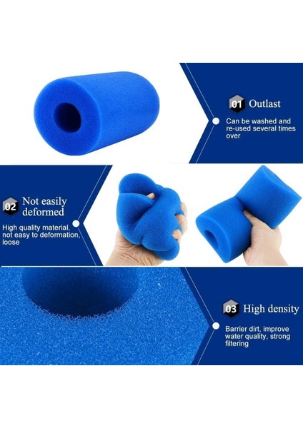 8pcs Köpük Filtre Sünger Intex A Tip A Yeniden Kullanılabilir Yıkanabilir Yüzme Havuzu Akvaryum Filtre Aksesuarları (Yurt Dışından) fiyatları
