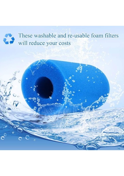 8pcs Köpük Filtre Sünger Intex A Tip A Yeniden Kullanılabilir Yıkanabilir Yüzme Havuzu Akvaryum Filtre Aksesuarları (Yurt Dışından) fırsatları