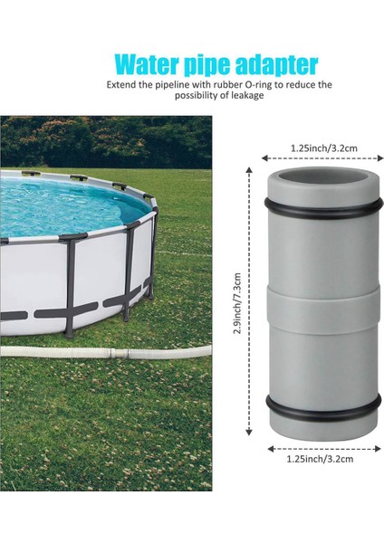 4pcs Havuz Hortum Konnektörü Yüzme Havuzu Filtre Pompası Boru Düz Mafsal Havuz Aksesuarı 1.25 Inç Boru Konektörü Intex (Yurt Dışından) modelleri