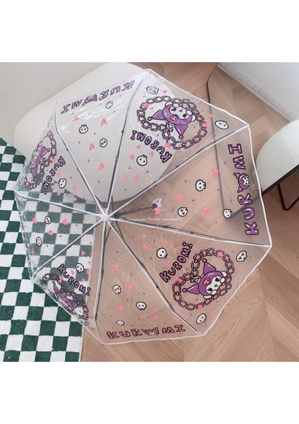 Şeffaf Uzun Saplı Çocuk Şemsiyesi (Yurt Dışından)
