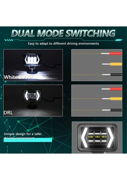 4.5 Inç LED Işık Pods Offroad LED Sürüş Işığı 80W 8000LM Spot Işık Dönüşü Sinyali Işık Iş Işığı Kamyon Atv Utv Için (Yurt Dışından)