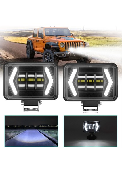 4.5 Inç LED Işık Pods Offroad LED Sürüş Işığı 80W 8000LM Spot Işık Dönüşü Sinyali Işık Iş Işığı Kamyon Atv Utv Için (Yurt Dışından) indirimleri