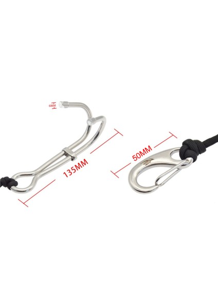 2x Dalış Tüp Dalış Tutun Dalış Çifte Çift Çift Paslanmaz Çelik Resif Drift Hook Hat ve Klipsli Kanca Siyah (Yurt Dışından) fiyatları