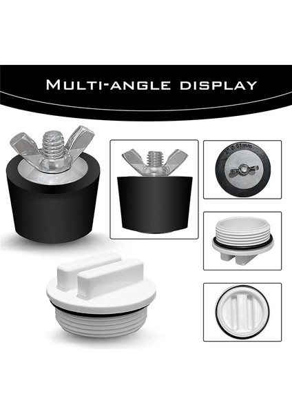 2 Pcs 2inch Havuz Kış Tapaları Kauçuk Genişleme Tapaları 2 Pc ile 1.5 Inçlik Dişli Havuz Dönüşü Kışlama Fişi (Yurt Dışından) fırsatları