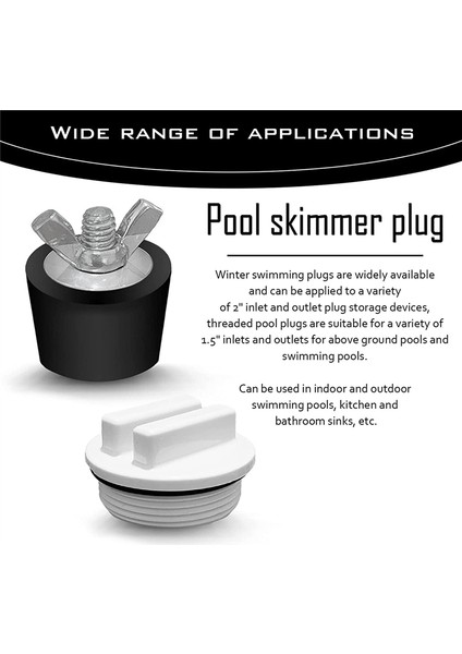 2 Pcs 2inch Havuz Kış Tapaları Kauçuk Genişleme Tapaları 2 Pc ile 1.5 Inçlik Dişli Havuz Dönüşü Kışlama Fişi (Yurt Dışından) indirimleri