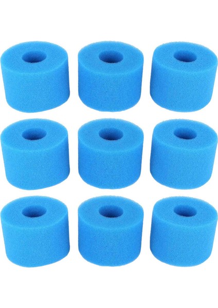 Intex Pure Spa Için 9 Adet Yeniden Kullanılabilir/yıkanabilir Köpük Sıcak Küvet Filtre Kartuşu S1 Tipi (Yurt Dışından)