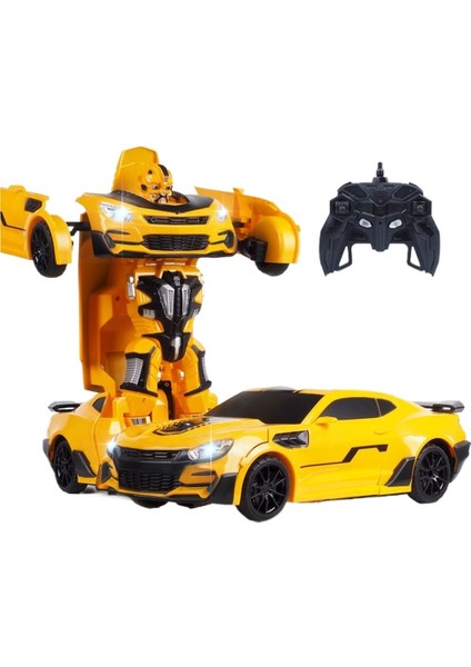 Büyük Elektrikli Soğuk Deformasyon Uzaktan Kumandalı Araba King Kong Bumblebee Robot Çocuk Yarış Oyuncağı (Yurt Dışından)