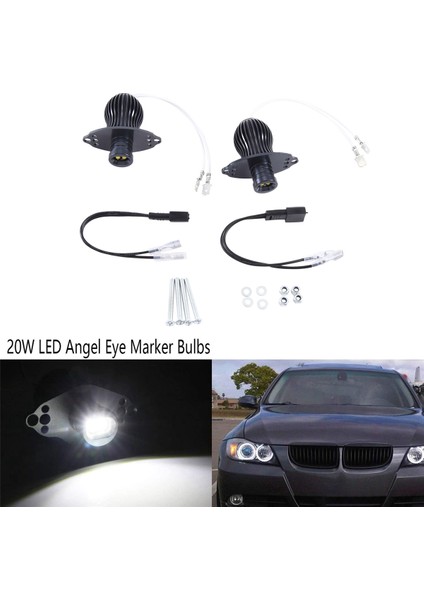 2pcs LED Melek Göz Işaretçisi Ampuller 20W Xenon Beyaz Yüksek Güçlü LED Işık Bmw E90 3 Serisi 2006-2008 (Yurt Dışından) modelleri