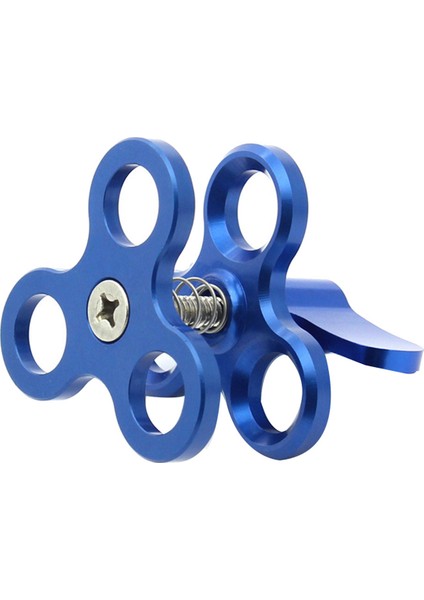 2x Top Kelepçesi 3 Delikler Dalış Işıkları Kol Top Kelebek Klipsli Montaj Braketi Hareket Kamera El Feneri Tripod, Mavi (Yurt Dışından) indirimleri