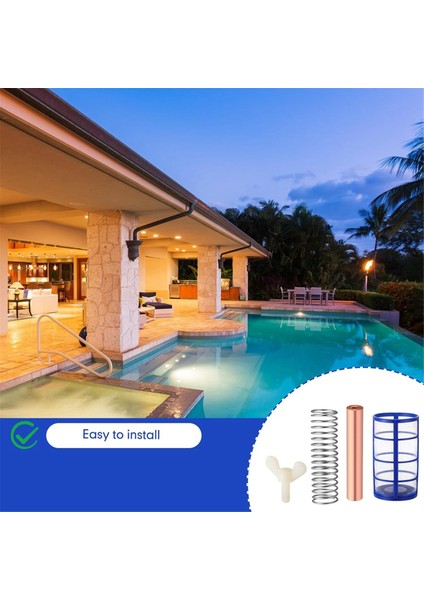 Bakır Anot Yedek Kiti Güneş Havuzu, Bakır Anot Dahil, 4.13 x 0.71 Inç Dişli M6 (Yurt Dışından) fırsatları